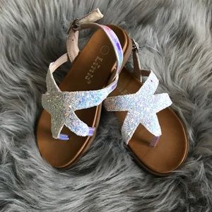 Holographic Glitter Sandals